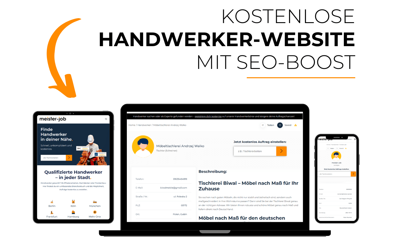 Handwerker homepage