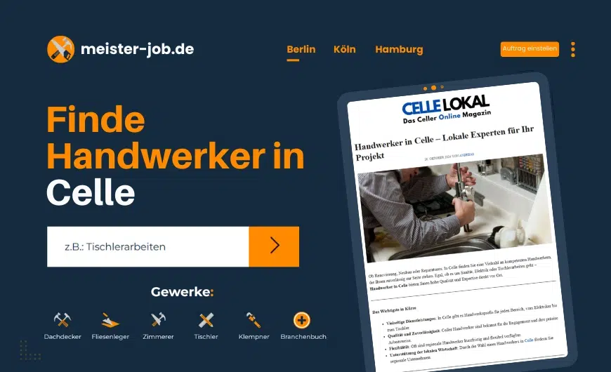 Handwerker aus Celle bei der Arbeit an einem Renovierungsprojekt