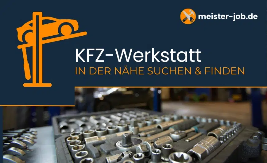 Kfz-Mechaniker arbeitet an einem Fahrzeug in einer modernen Autowerkstatt