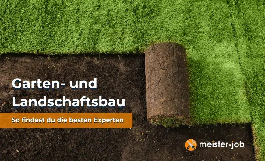 Professionell gestalteter Garten mit Blumenbeeten, gepflegtem Rasen und einer stilvollen Terrasse.