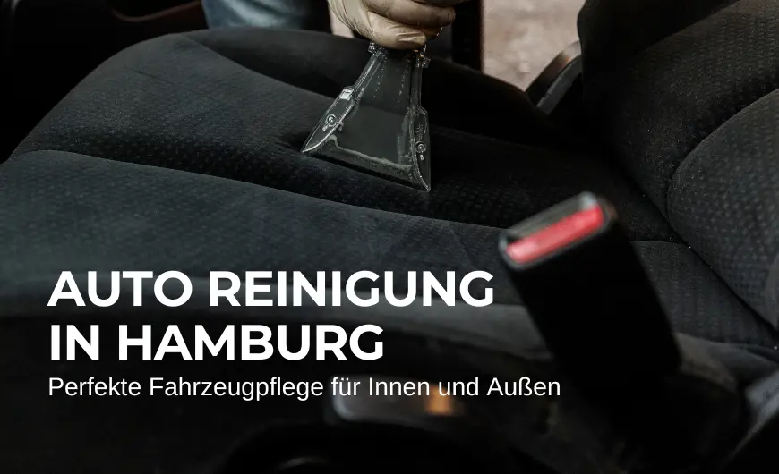 Professionelle Auto Reinigung in Hamburg – ein glänzendes Fahrzeug nach einer gründlichen Innen- und Außenreinigung in einer Autowerkstatt.