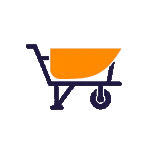 Maurer und Betonbauer beim Errichten einer Betonwand